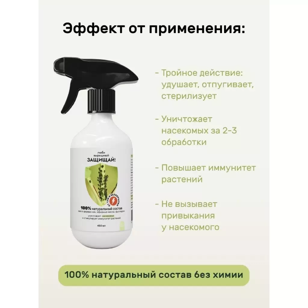 Инсектецид БИО Защищай от тли и белокрылки 450 мл по цене 