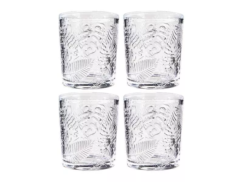 Набор стаканов 4шт Флора 350мл, стекло арт.750-008 по цене 