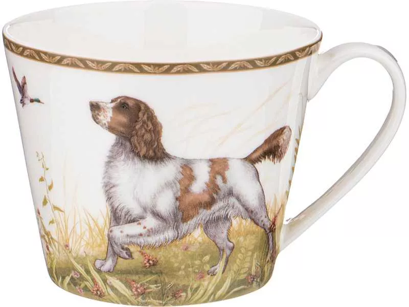 Кружка Лефард Охота собака фарфор белый 450мл по цене 