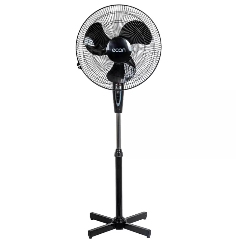 Вентилятор напольный 45×125см 3ск. 50Вт Econ ECO-SF1601 (черный, 90°+наклон) по цене 