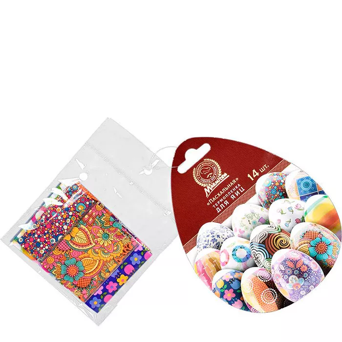 Термопленка для яиц  Пасхальная  (2 шт по 7 наклеек) 17077 по цене 