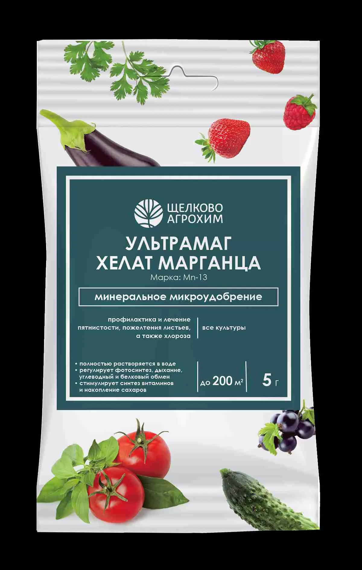 Удобрение сухое Щелково Агрохим УЛЬТРАМАГ Хелат марганец минеральное 5гр по цене 