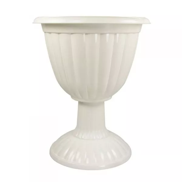 Вазон на ножке АЛЬТЕРНАТИВА Жасмин пластик d-37,3см h-46,4см V-12л белый по цене 