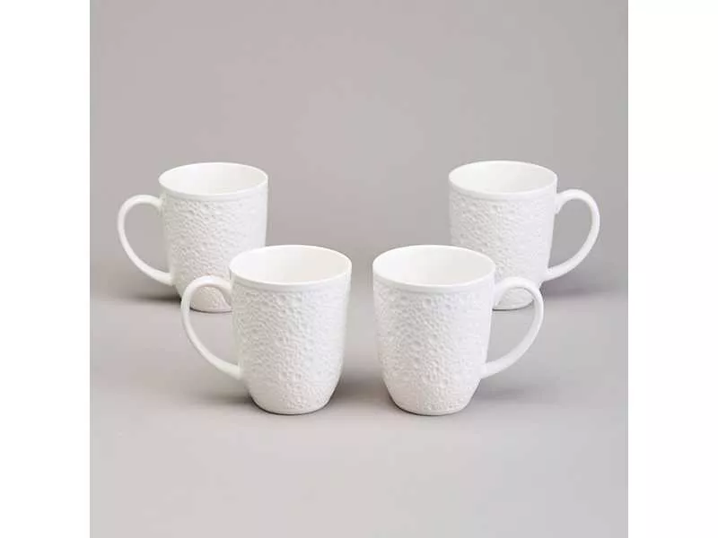 Набор кружек Лефард Икра 4шт 420мл, фарфор арт.171-331 по цене 