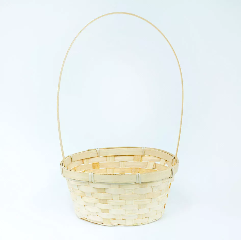 Корзина плетеная бамбук 21x16х10х34см, натуральный по цене 