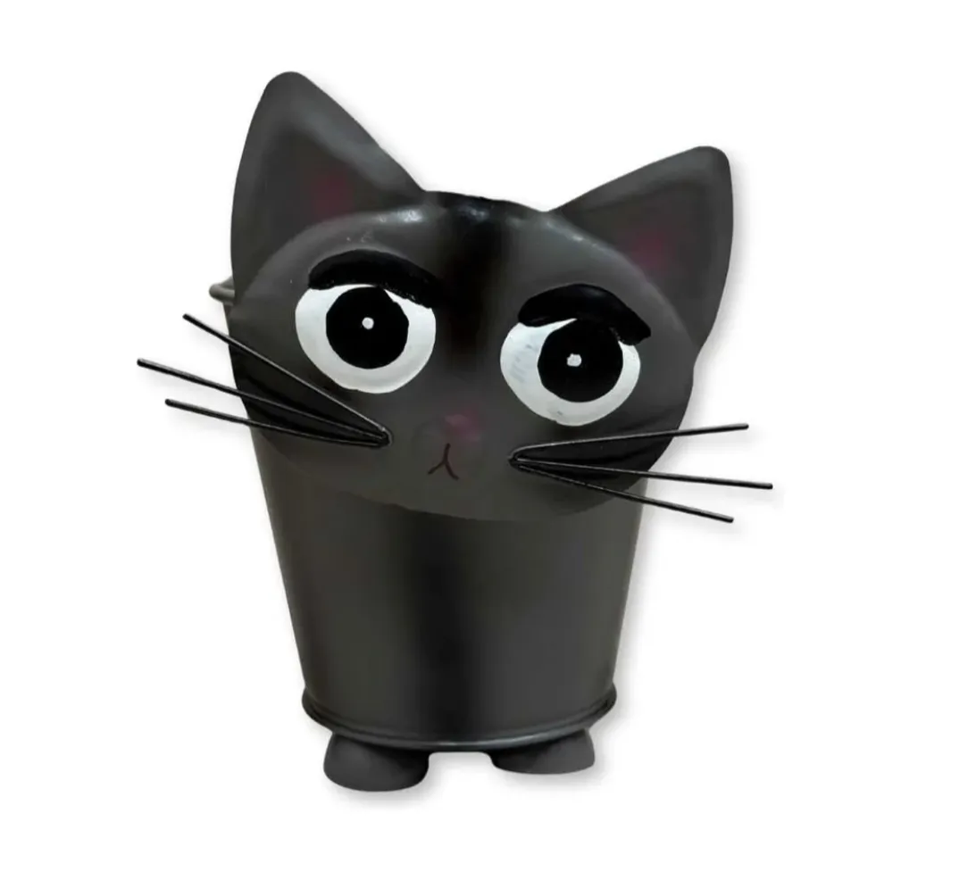 Фигура декоративная Кашпо Кошечка17х14х14см, металл по цене 