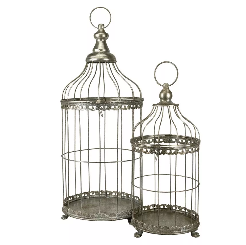 Набор клеток 2шт металл  24х53см, серебряный по цене 