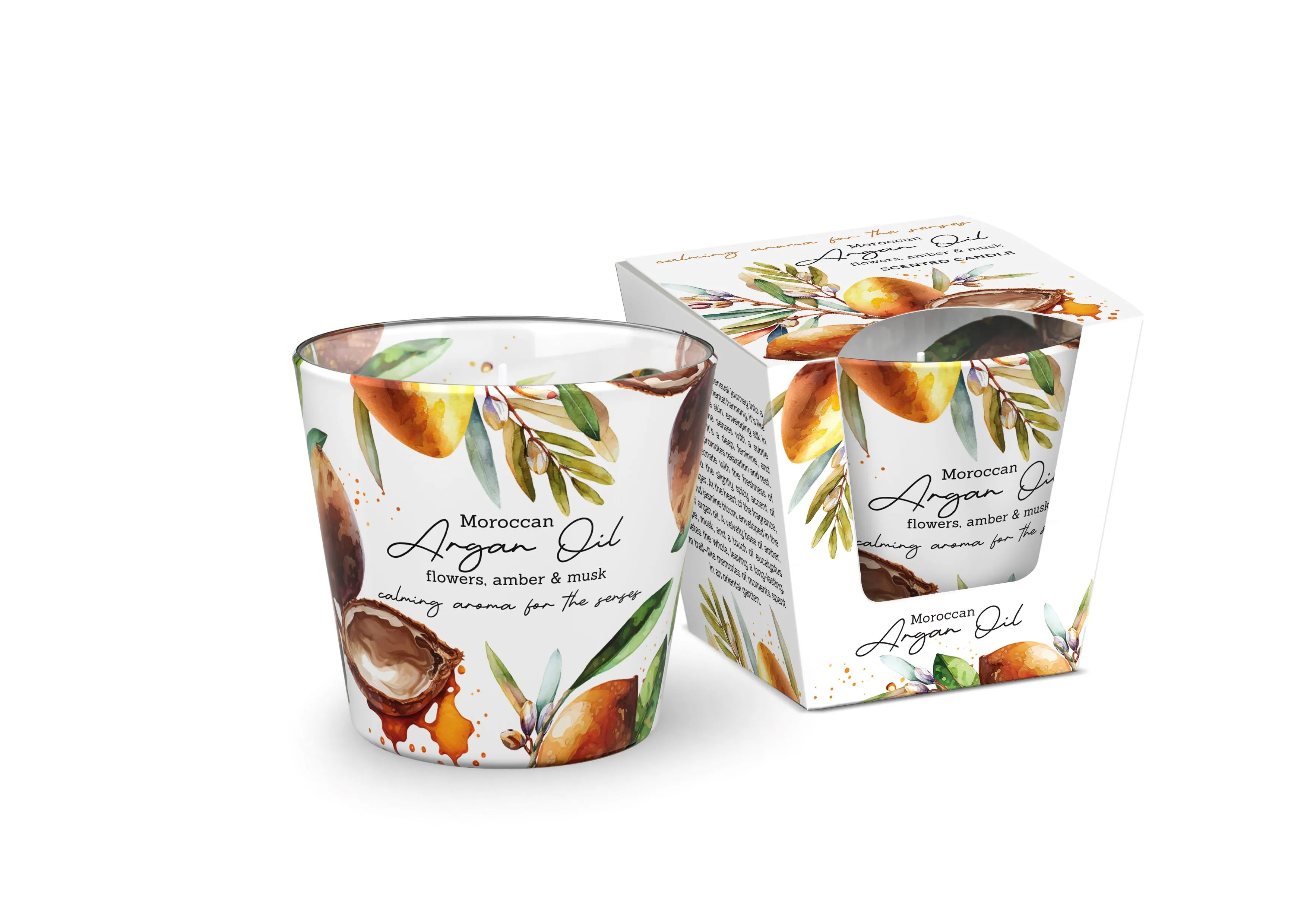 Свеча ароматизированная в стакане Аргановое масло 115гр по цене 