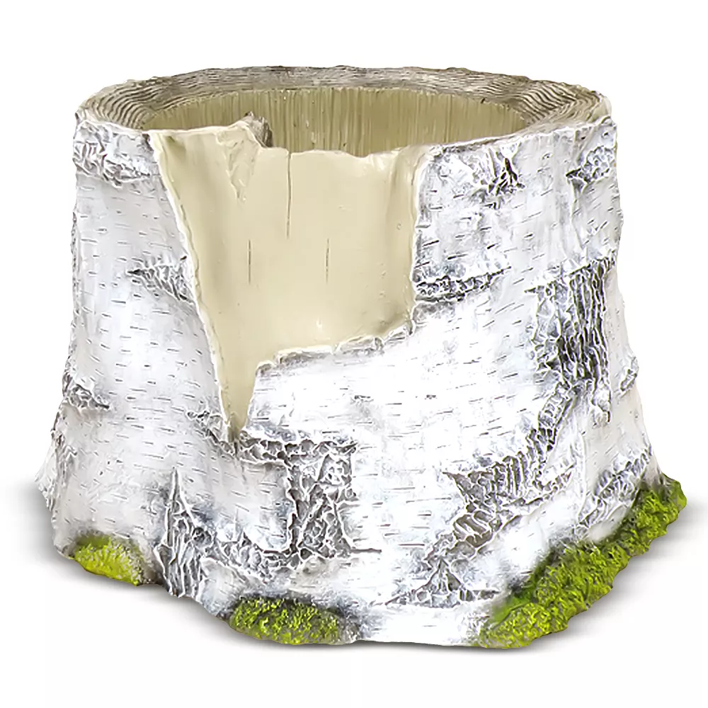 Пень кашпо березовый большой полистоун арт.F02018 по цене 