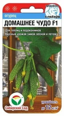 Семена Огурец Домашнее чудо F1 7шт Сибирский Сад 