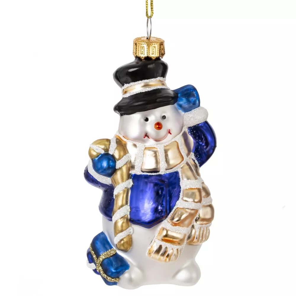 Украшение Снеговик 6х5х12см, стекло арт.824768 по цене 
