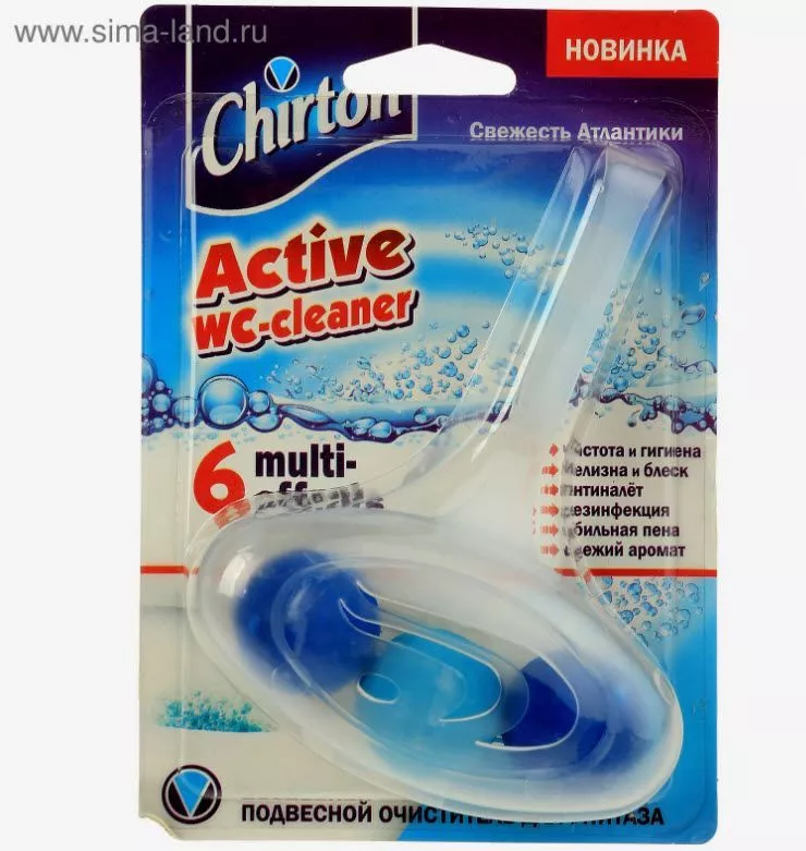 Очиститель подвесной для унитаза Chirton Свежесть Атлантики, шарики 45гр арт.2928409 по цене 