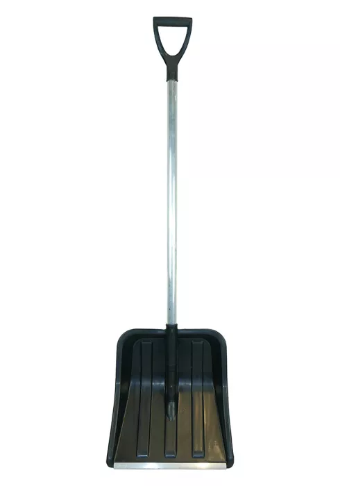 Лопата морозост.  пластик. снегов. АЛЮМИН. чер. V-обр, алюмин.планка 41*45 см Sturm! 3010-15-16 по цене 
