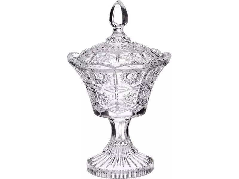 Конфетница Муза Кристалл на ножке 12х12х20см стекло арт.695-022 по цене 