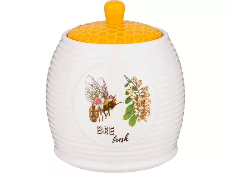 Банка с крышкой Медоносная пчела 1000мл 14х13см, фарфор арт.151-201 по цене 