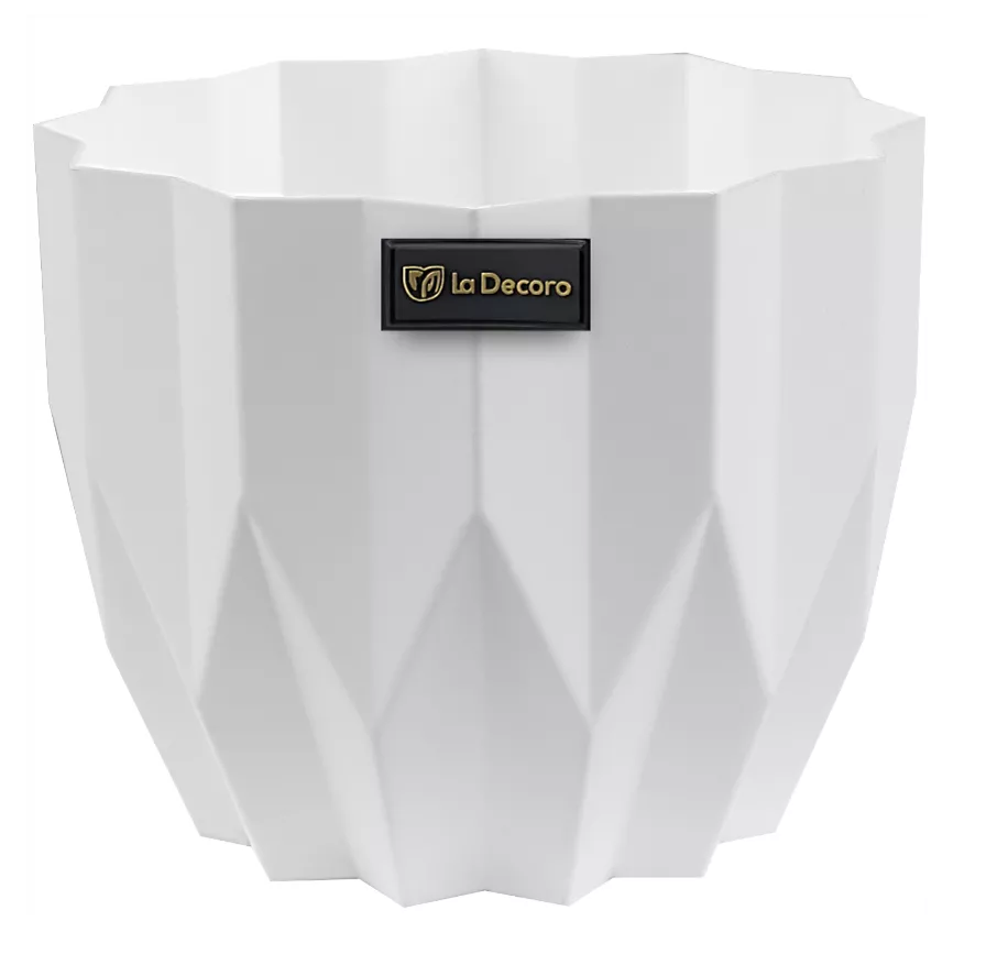 Кашпо Геометрия 3л Белый пластик арт.КШ-4444 по цене 