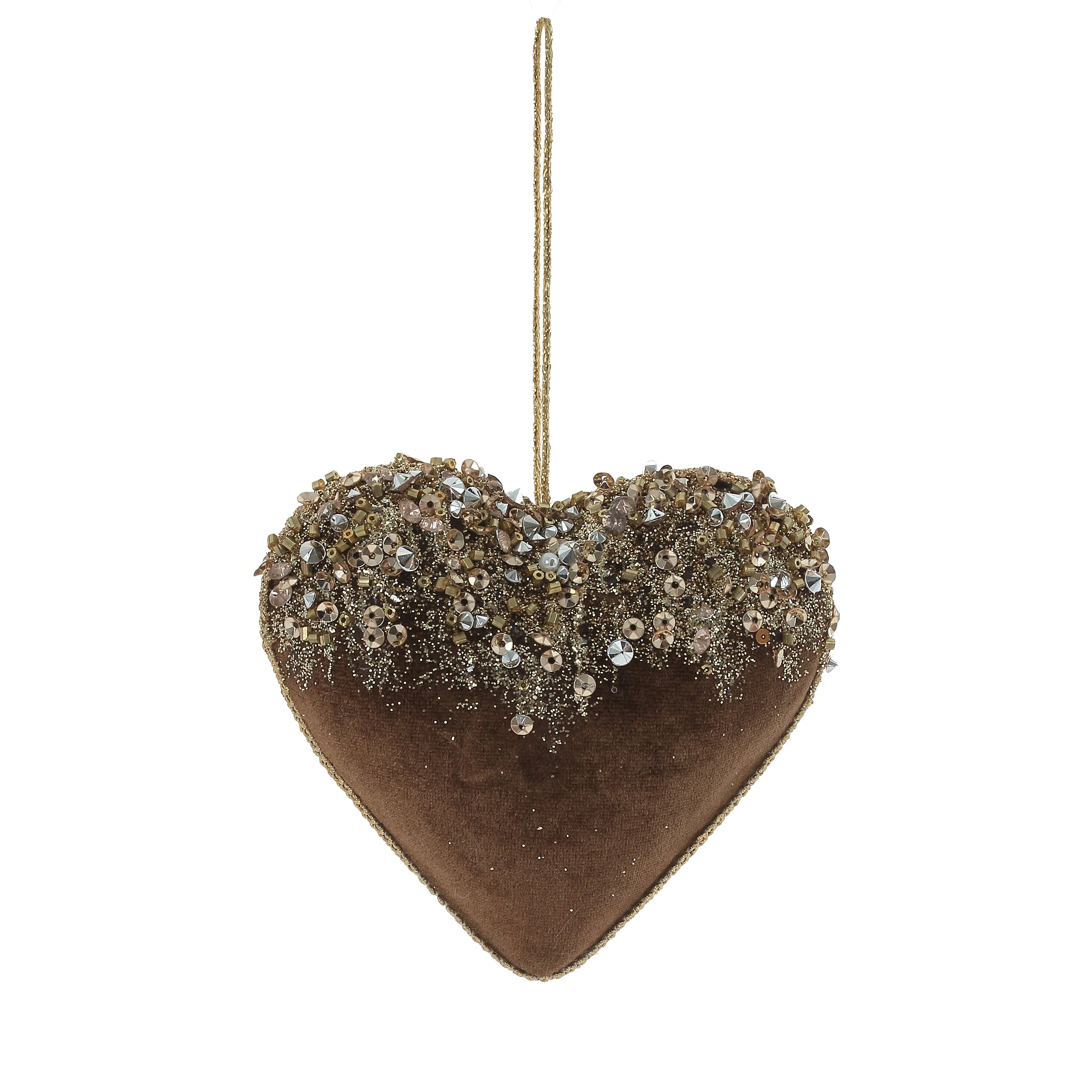 Украшение новогоднее Сердце Кантри, коричневый 11,5х5,5х10см по цене 