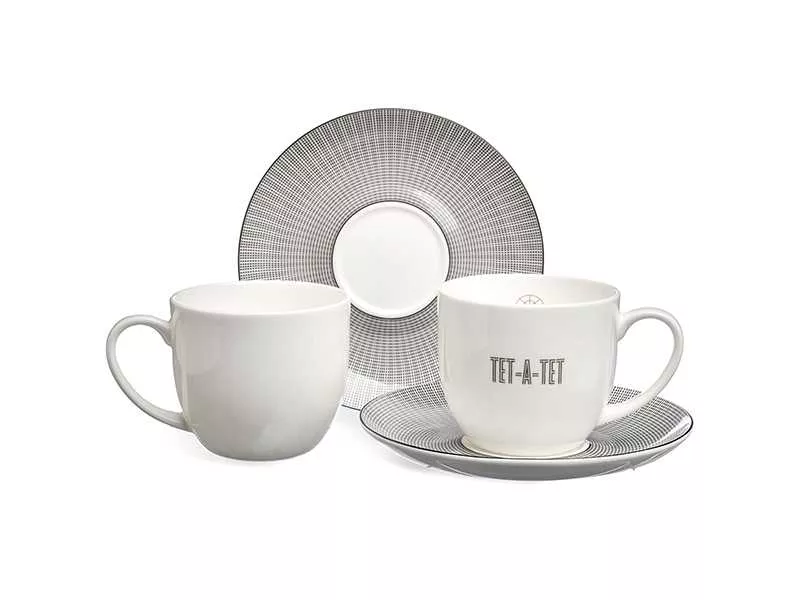 Набор чайный Лефард Тет-а-тет на 2пер 4пр 300мл, фарфор арт.416-103 по цене 