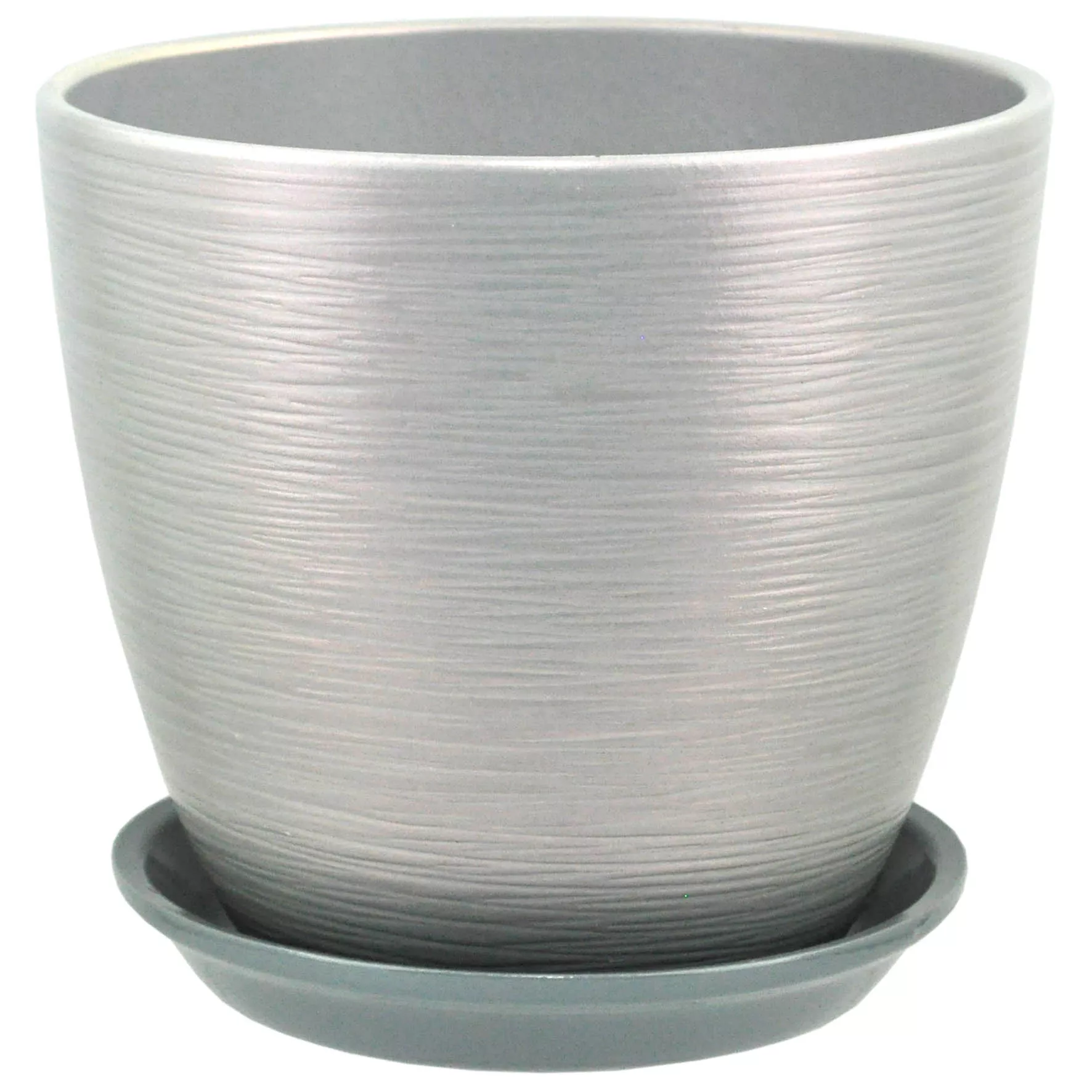 Горшок бутон Перламутр 21см 5л керамика, серый арт.674787 по цене 