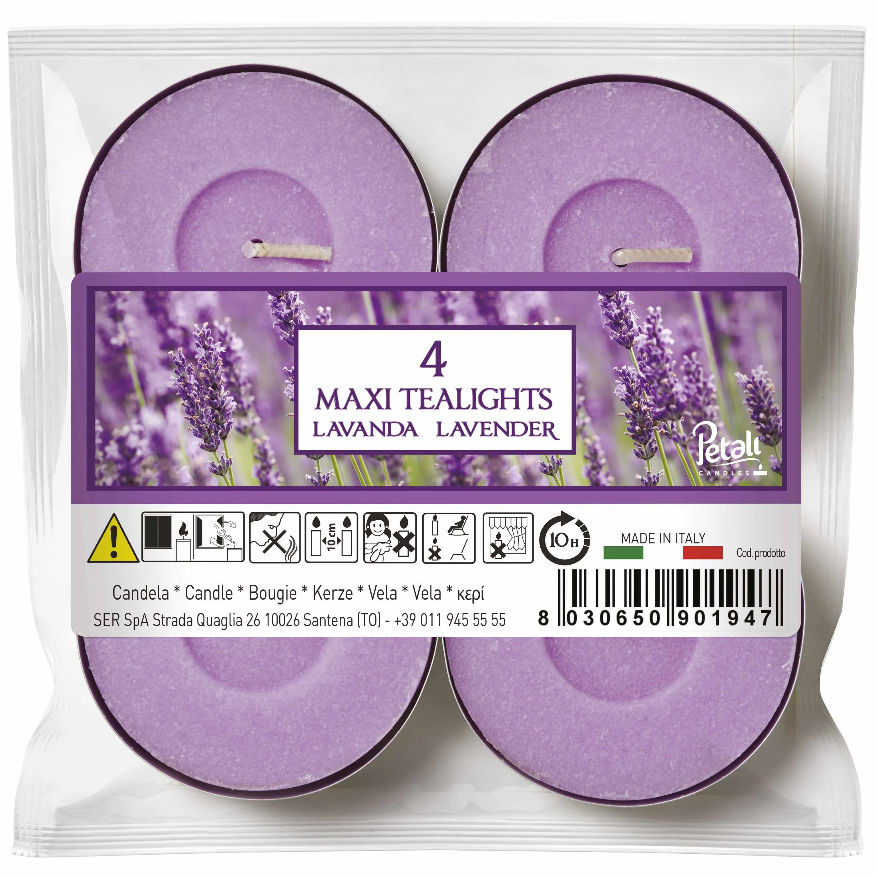 Свечи чайные Арома Петали Лаванда 4шт арт.ALM041013 по цене 