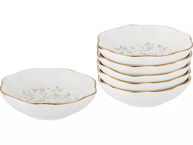 Набор розеток Лефард Фабьен 6шт 10см, фарфор арт.760-633 по цене 