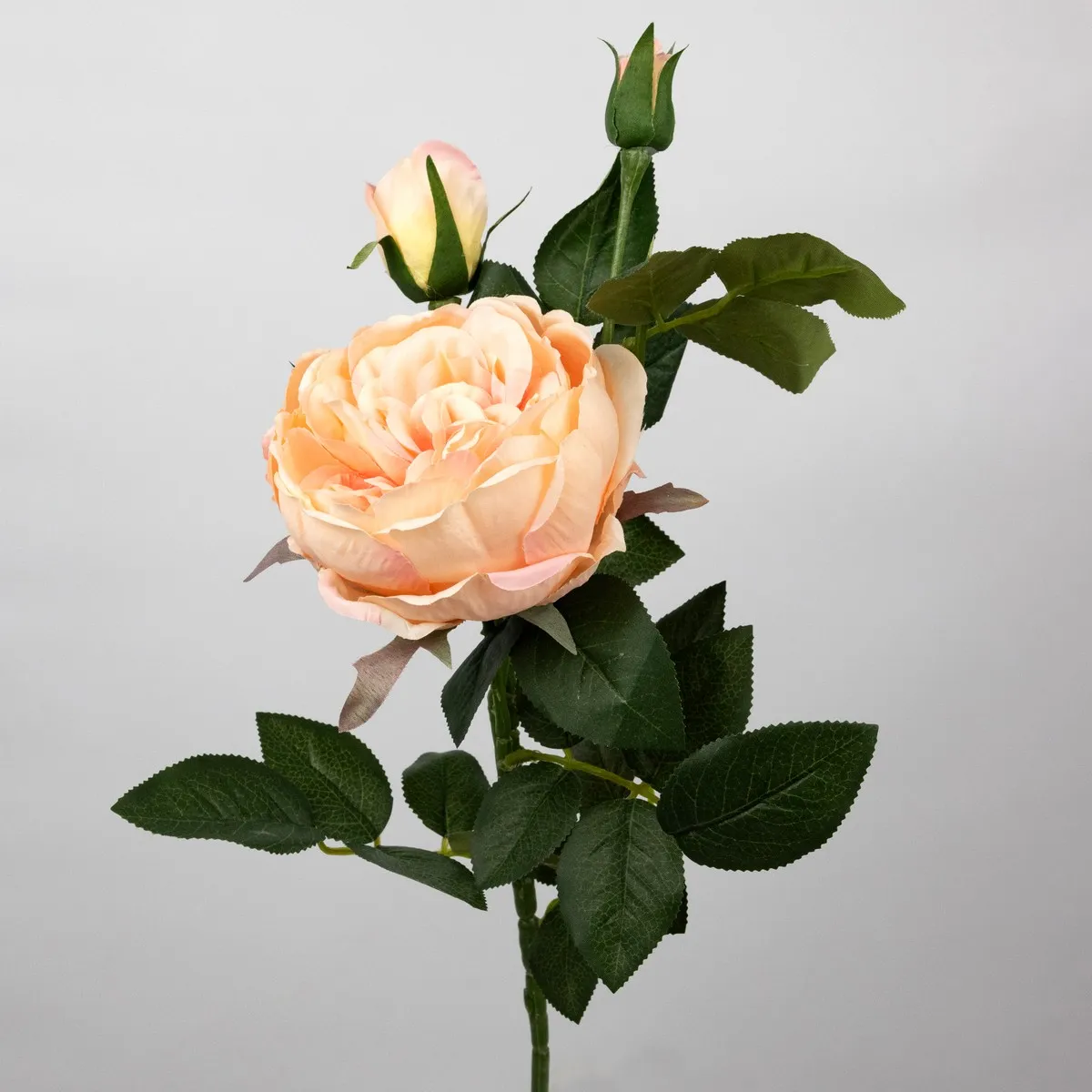 Цветок искусственный Роза 75см, персиковый по цене 