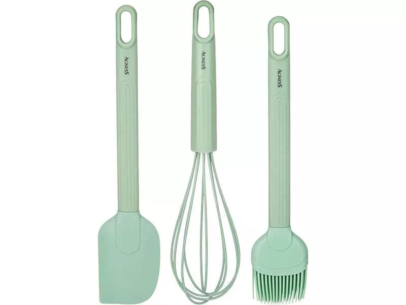 Набор кухонных принадлежностей Агнесс 3пр: венчик, лопатка, кисточка арт.671-002 по цене 