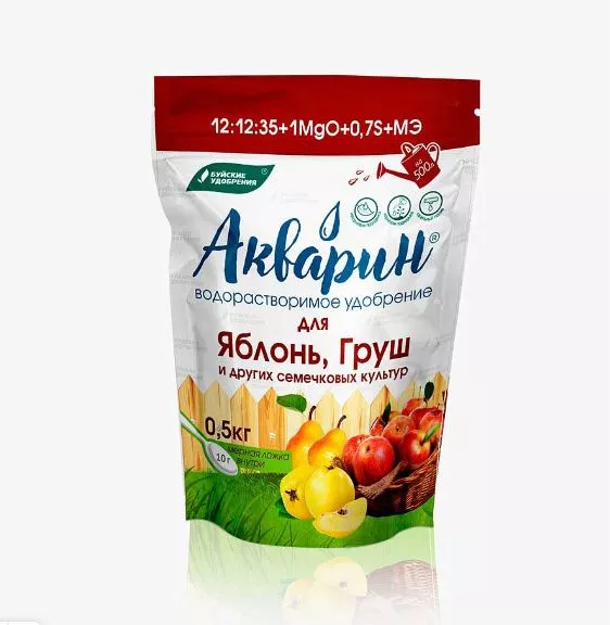 Удобрение Акварин Для яблонь и груш 0,5 кг по цене 