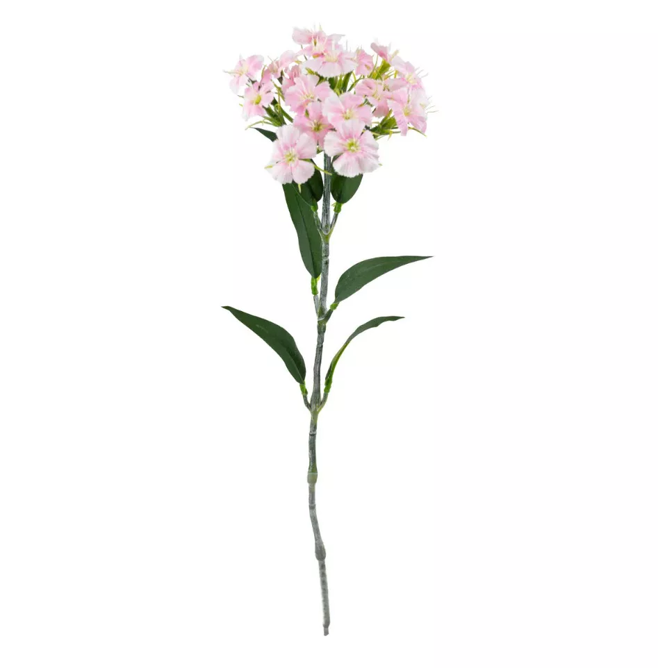 Цветок искусственный Гвоздика садовая 55см, светло-розовый по цене 
