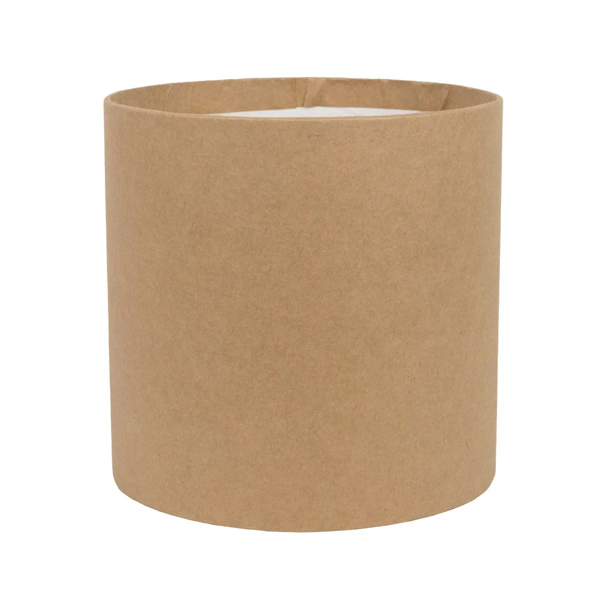 Коробка подарочная круглая без крышки 12x12см, натуральный по цене 