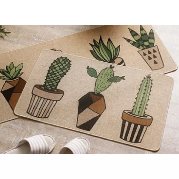 Коврик батистовый Кактус 45х75см резина, полиэстер арт.12529 по цене 