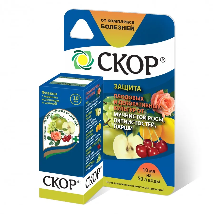 Фунгицид ЗАС Скор для роз от грибковых заболеваний 10 мл по цене 