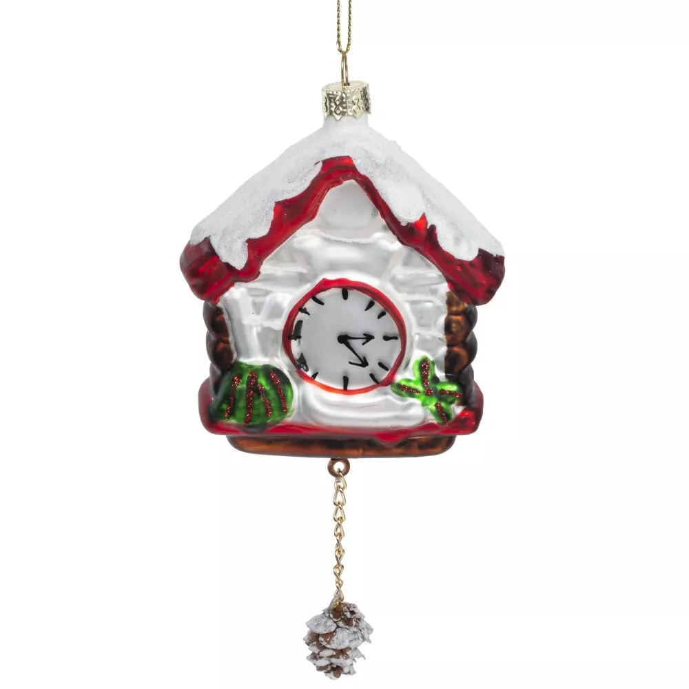 Украшение новогоднее Часы 8х3,5х10,5 см, стекло арт.779009 по цене 