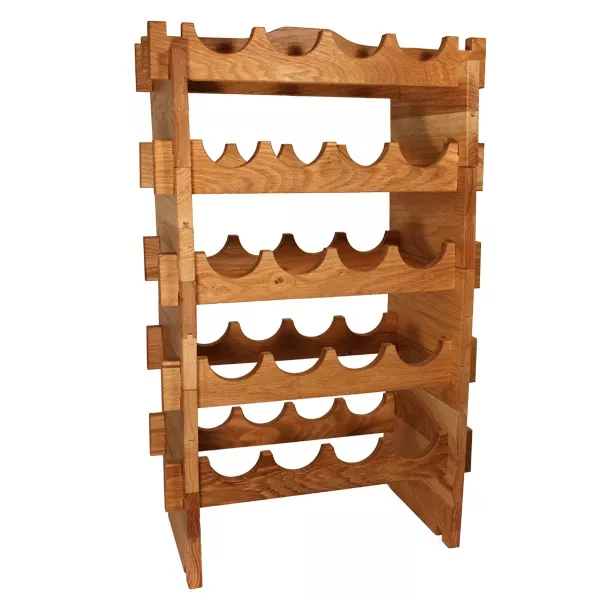Подставка-полка для винных бутылок на 20 бутылок, дуб 28х49х79см по цене 