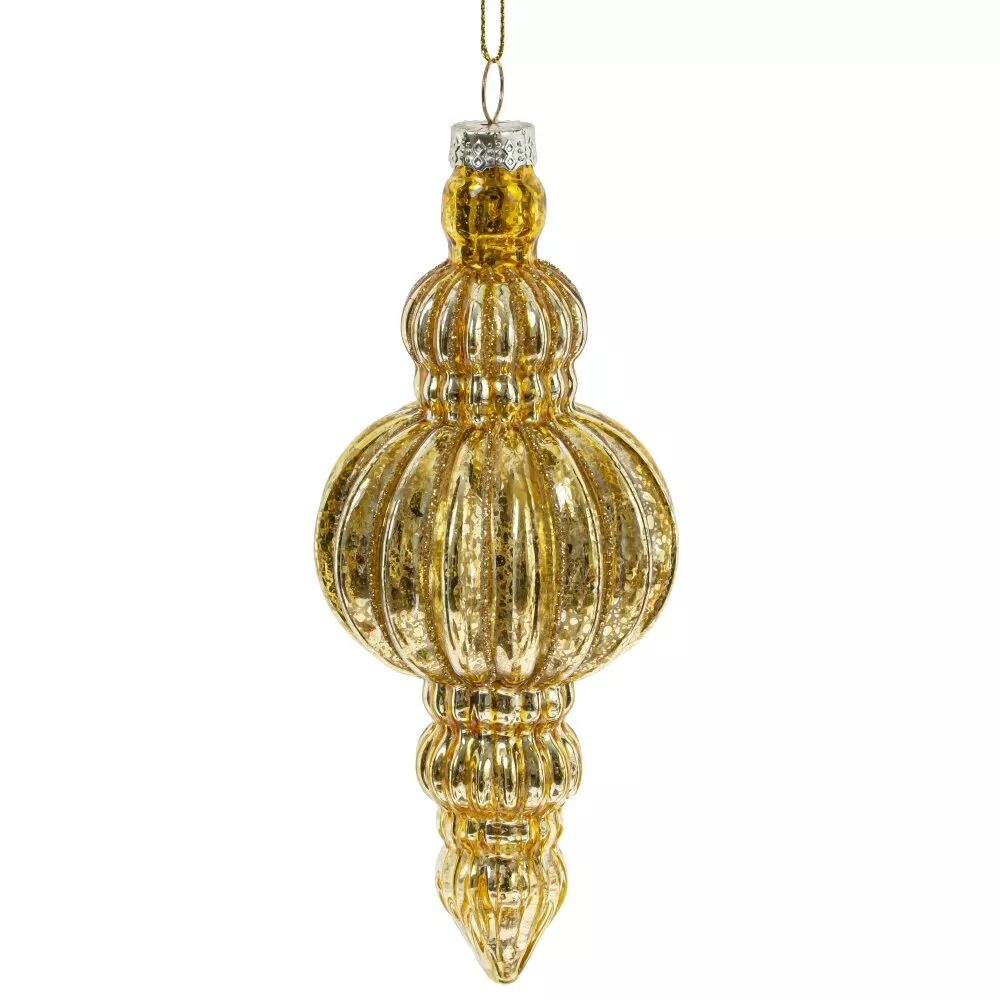 Украшение новогоднее Фигурная сосулька 7х7х17см, стекло арт.809220 по цене 