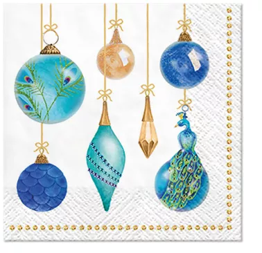 Салфетки ланч Коллекция Павлин трехслойные 25х25см 20шт арт.SDC232700 по цене 