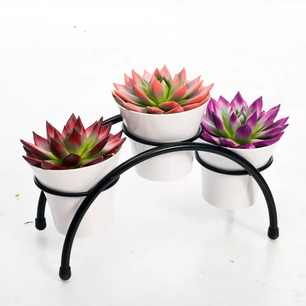 Подставка под цветы на подоконник на 3 цветка арт.41-001 по цене 