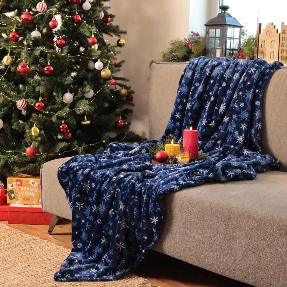 Плед Снегопад 180х200см арт.9518057 по цене 