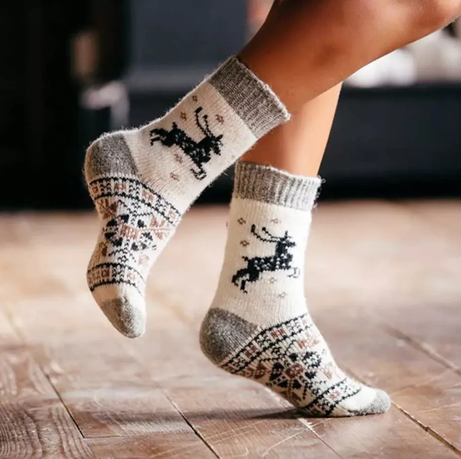 Носки мужские шерстяные Полосатые с орнаментом синие арт.N6R194-2 р.44-46 по цене 