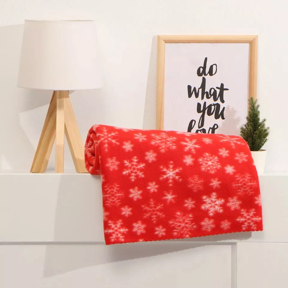 Плед Экономь и Я Снежинки 150х200см, полиэстер арт.9518115 по цене 