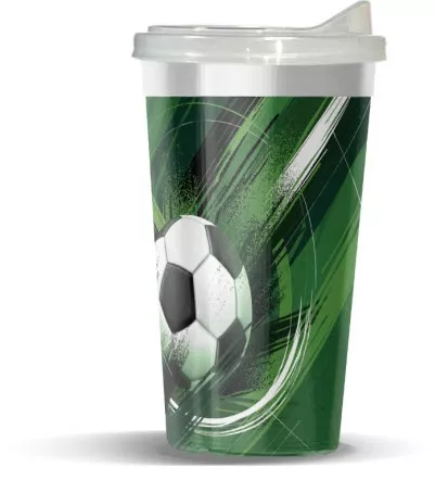 Стакан с крышкой 0,5л Футбол, пластик арт.СТК-2391 по цене 