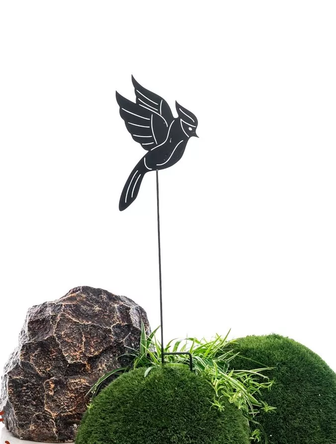 Фигура декоративная шпалера Птица, металл арт.202-001B по цене 