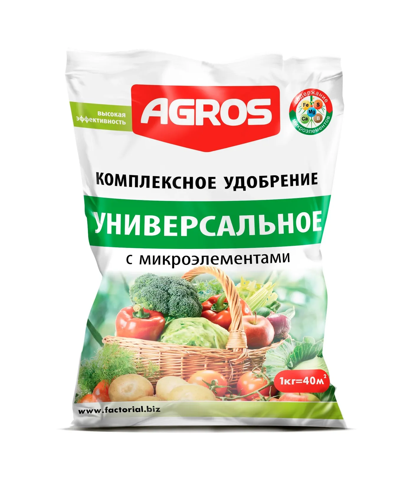 Удобрение Агрос универсальное с микроэлементами 1 кг по цене 