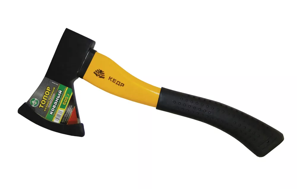 Топор кованый стеклопластик обрезинная ручка Кедр 600г по цене 