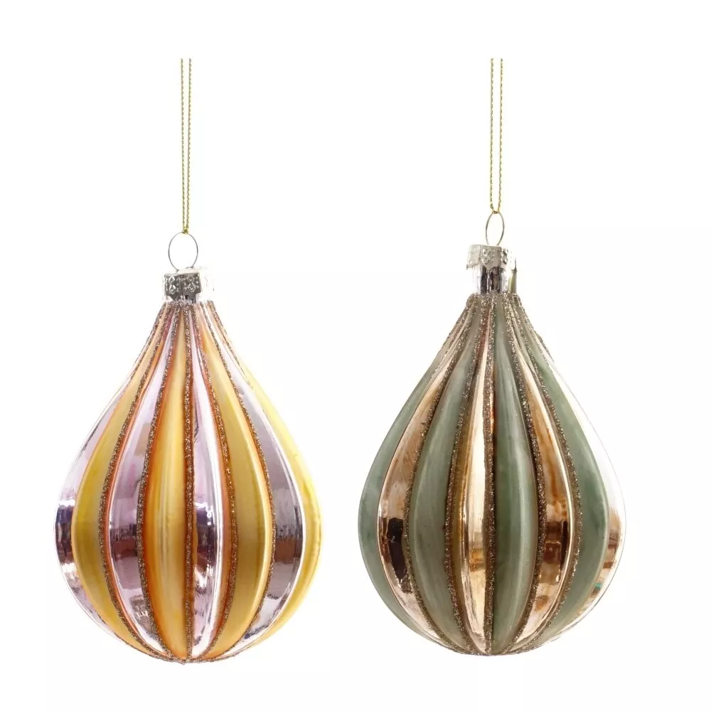 Украшение Капля 7х7х12см 2в., стекло арт.805699 по цене 