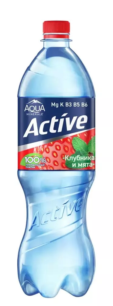 Напиток негазированный Аква Минерале Актив Клубника и мята 0,5л по цене 