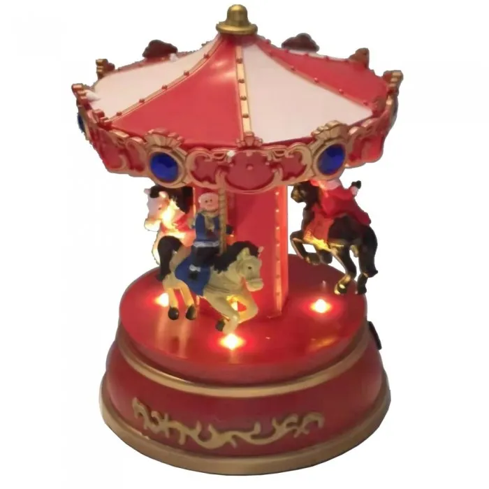 Фигурка декоративная Рождество 4 мелодии, подсветка, движение, 3xAA не прилагаются, USB 13,5х13см по цене 