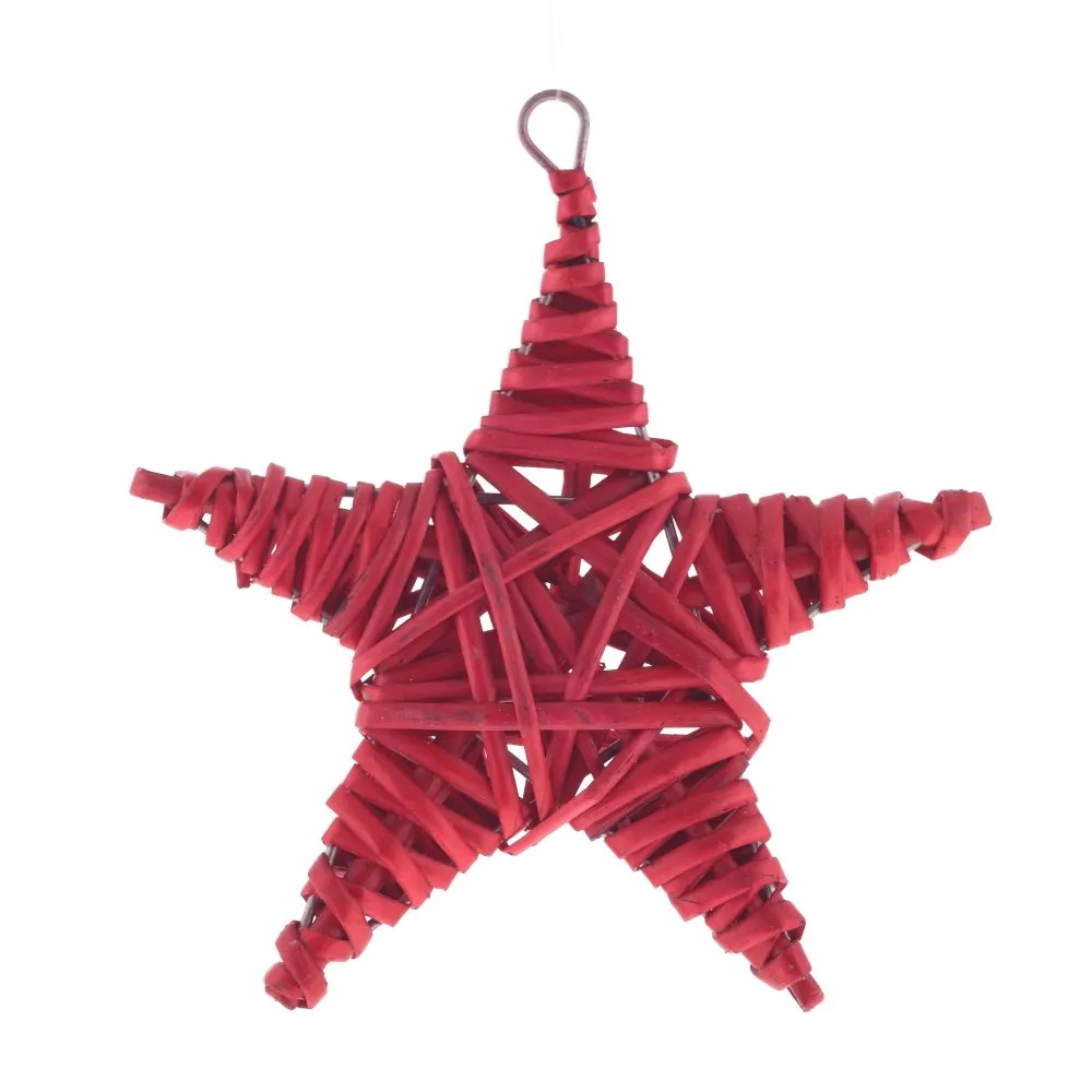 Изделие декоративное Звезда красная 15х2х15см дерево арт.401864 по цене 
