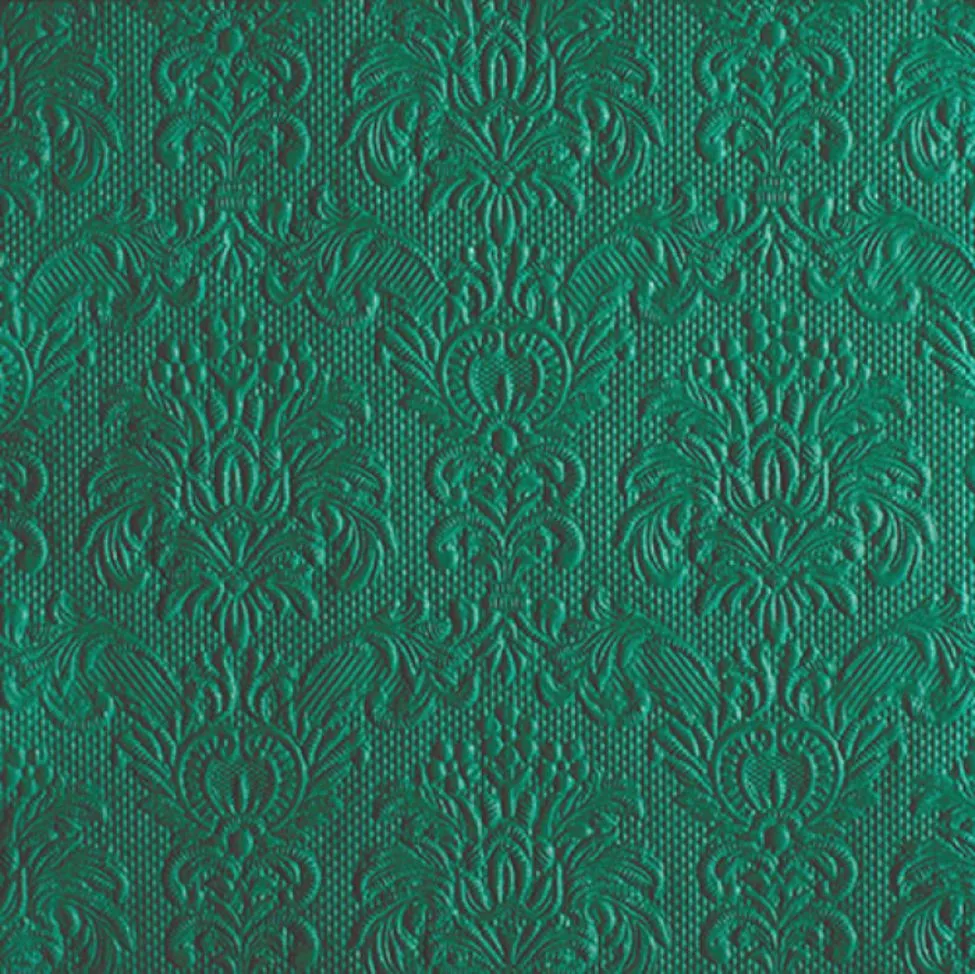 Салфетки бумажные Барокко Темно-зеленый 33х33см 3-х слойные 16л арт.37552 по цене 