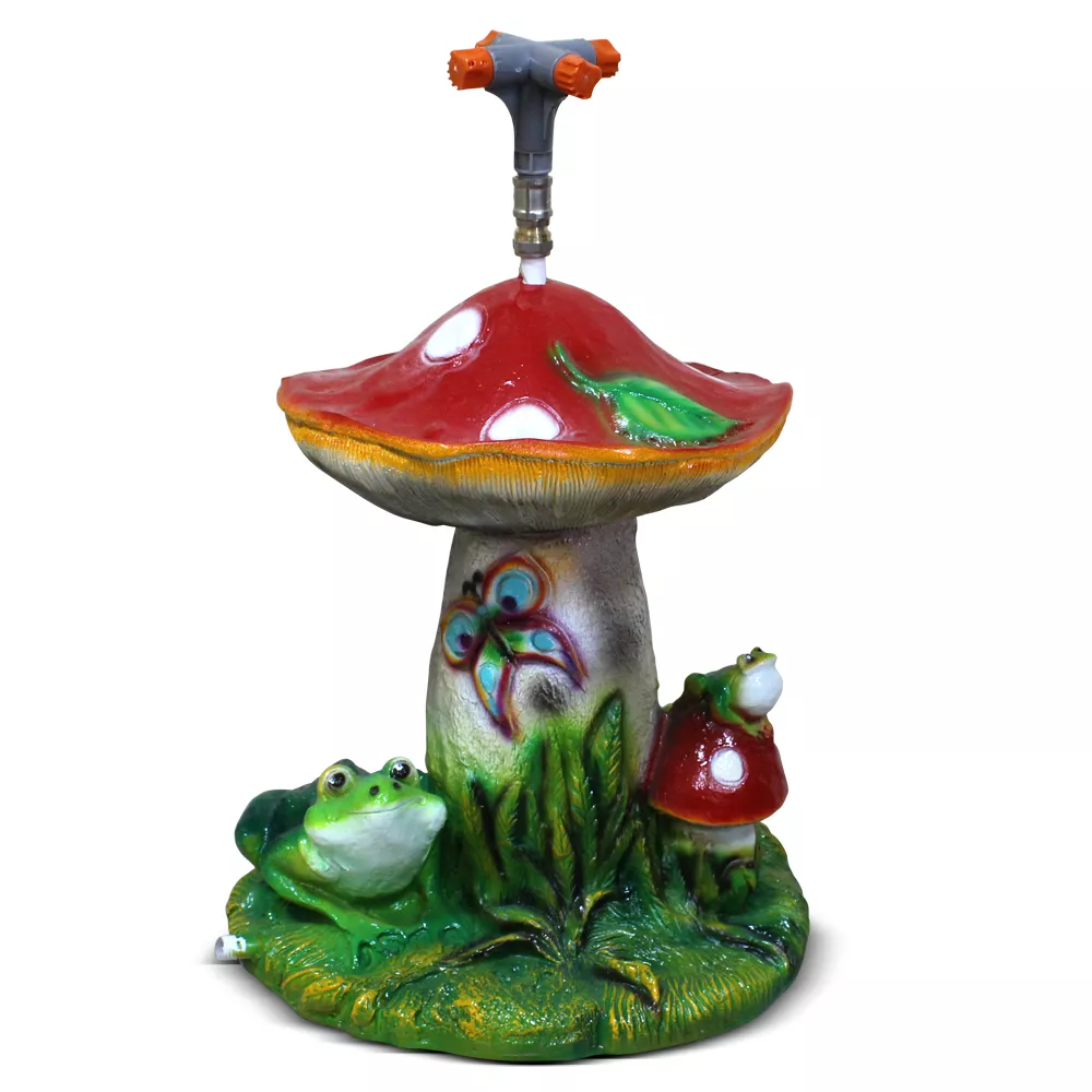 Поливалка Гриб с лягушками полистоун арт.F08014 по цене 
